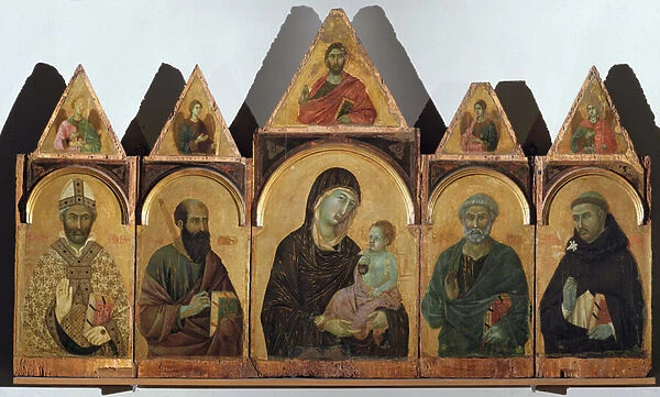 Polyptych n 28 (Polyptic of Siena) - oil on panel, 1300-1305