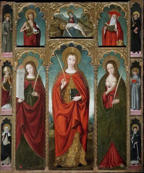 Framed Print : Polyptych of Saint Devota, c.1517 (tempera on panel)