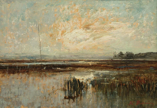 The pond of Aleva, Morestel (oil on canvas)