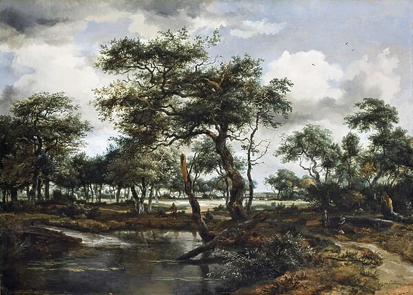 A Pond in the Forest, 1668 (oil on oak panel)