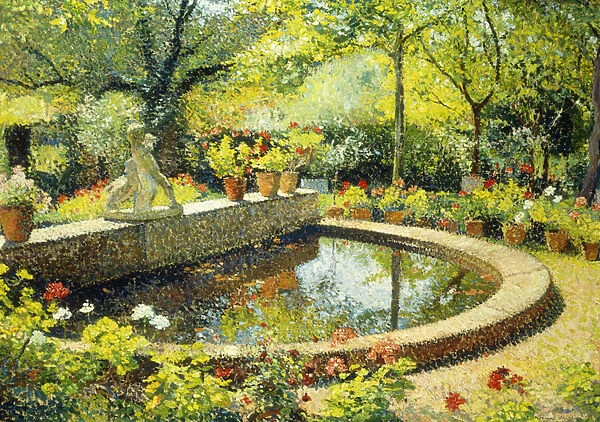 The Pond at Marquayrol; Le Basin de Marquayrol, c. 1930 (oil on canvas)