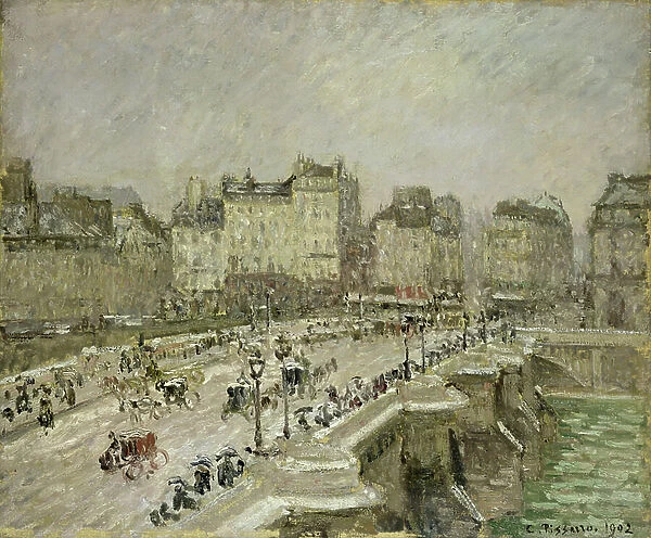 Pont Neuf, Snow Effect, 2nd Series, 1902 (oil on canvas)