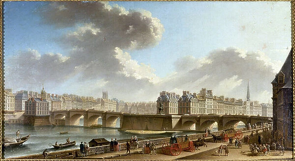 Pont Neuf and the town views from the Conti quay, c.1772 (oil on canvas)