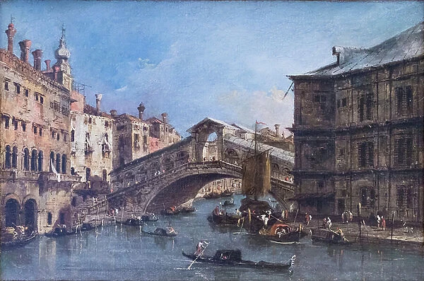 Ponte di Rialto, 18th century (oil on canvas)