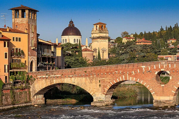 The Ponte Pietra. Roman bridge in Verona