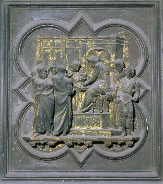 Pontius Pilate Washing his Hands before Christ, sixteenth panel of the North Doors of