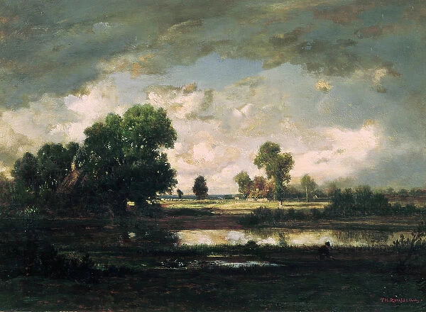 The Pool with a Stormy Sky, c. 1865-7 (oil on panel)