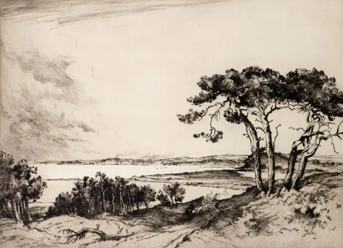 Framed Print : Poole (etching)