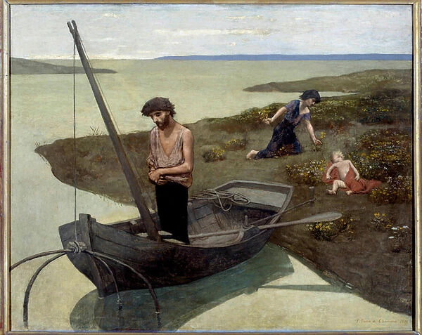 The poor fisherman Painting by Pierre Puvis de Chavannes (1824-1898) 1881 Sun