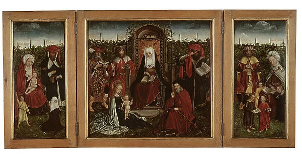The Poortakker Triptych, c. 1500-10 (oil on panel)