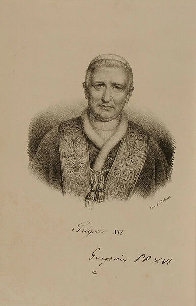 Pope Gregory XVI (1761-1846) (litho)