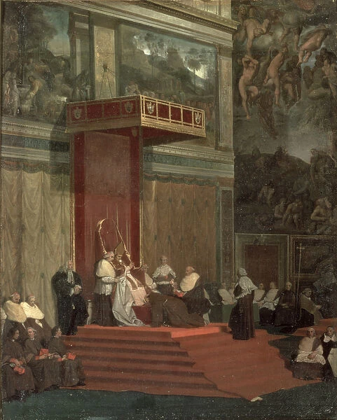 Pope Pius VII (Luigi Barnaba Chiaramonti) (1742-1823) attending chapel, 1820