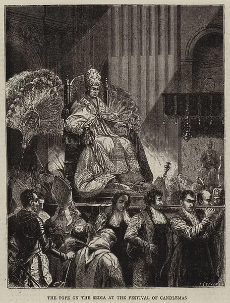 The Pope on the Sedia at the Festival of Candlemas (engraving)