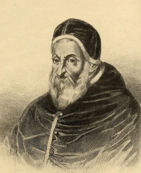 Pope Sixtus V (1520-90) (engraving)