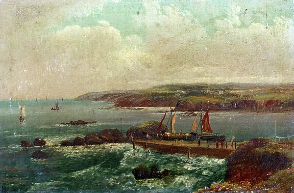 Port Bude, in Devon (England). Oil on canvas by William Allan (1782-1850)