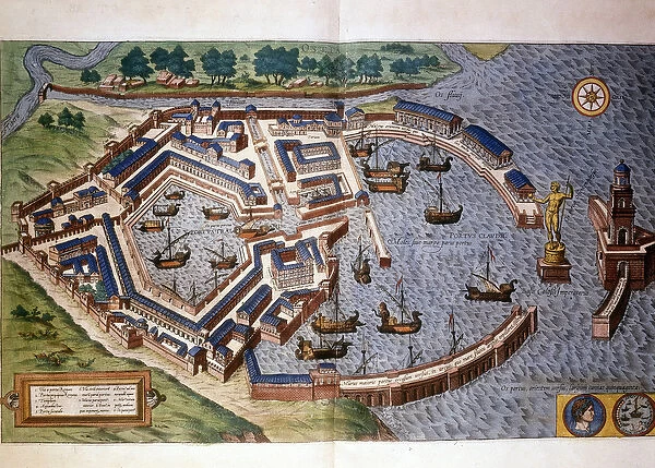 Port of Ostia (Ostia) Ancient, Atlas Bram and Hopely, 1560