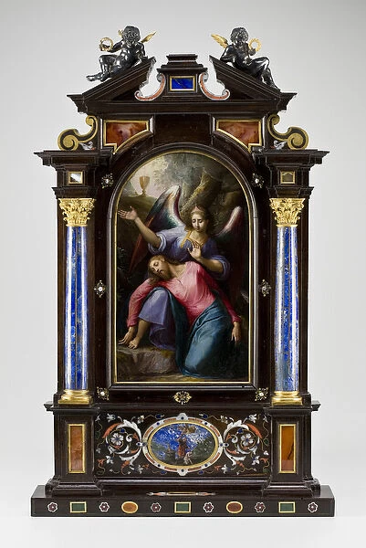 Portable altar in a carrying case (Christ on the Mount of Olives), 1608 (mixed media)