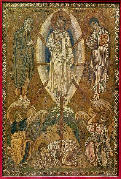 Portable icon depicting the transfiguration, 11th-12th century (mosaic)