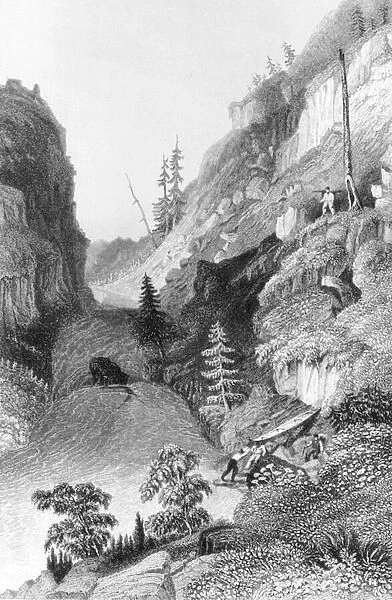 A portage in Hoarfrost River, from Narrative of the Arctic Land Expedition to