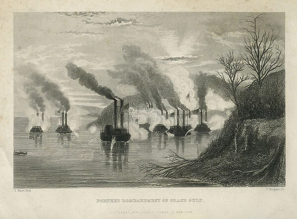 Porters Bombardment of Grand Gulf, c. 1863 (engraving)