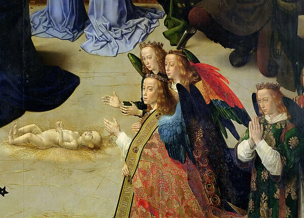 The Portinari Altarpiece, detail of the four angels and the infant, c