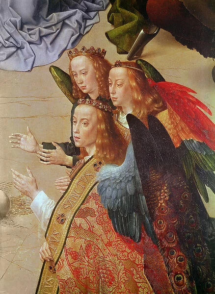 Portinari Altarpiece, central panel (detail of the angels to the right hand side), c