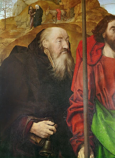 Portinari Altarpiece, left panel (detail of the head of Saint Anthony), c