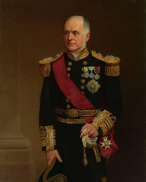 Portrait of Admiral Sir Richard Vesey Hamilton (1829-1912), 1879-91 (oil on canvas)
