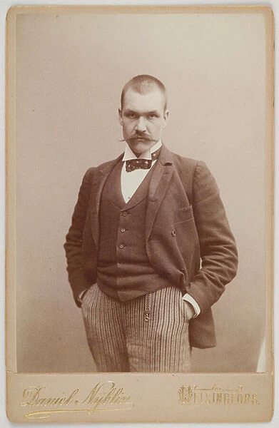Portrait of Akseli Gallen-Kallela, 1890 (b  /  w photo)