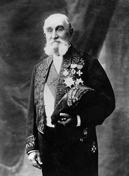 Portrait of Alfred Grandidier, c. 1885 (b  /  w photo)