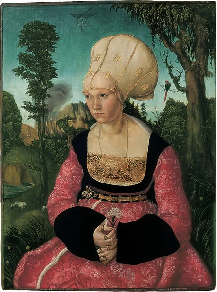 Portrait of Anna Cuspinian, by Cranach, Lucas, the Elder (1472-1553). Oil on wood, 1502