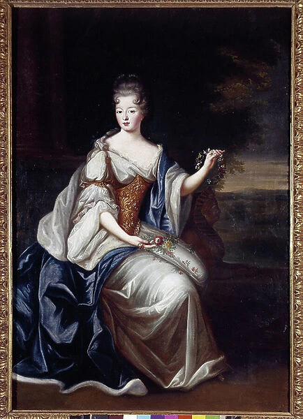 Portrait of Anne Louise de Bourbon, Duchess of Maine. Painting by Pierre Gobert (1662-1744). Chateau de Sceaux (92)