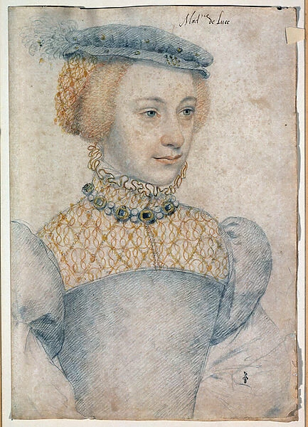 Portrait of Anne de Pisseleu, wife of Louis de Coesmes, Lord of Luce (1520 -? )