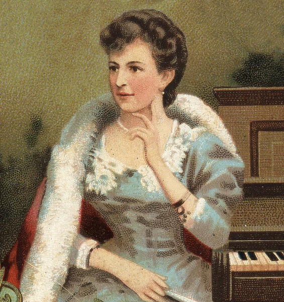 Portrait of Annette Essipoff [Anna Essipova], Russian pianist [1851-1914]
