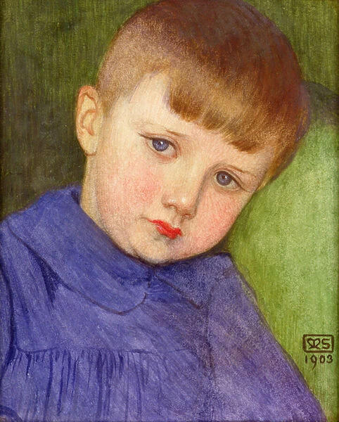 Portrait of Anthony Stokes, 1903 (pencil, chalk and tempera on panel)