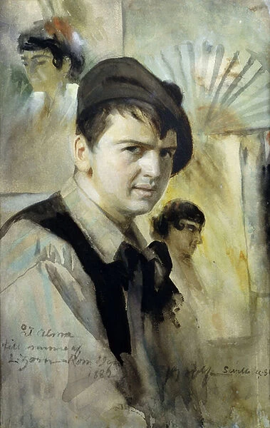 Portrait of the Artist, 1881 (watercolour heightened with white and gum arabic)