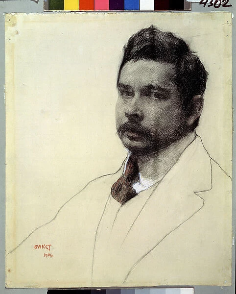 Portrait of the artist Konstantin Somov (pencil and chalk on paper)