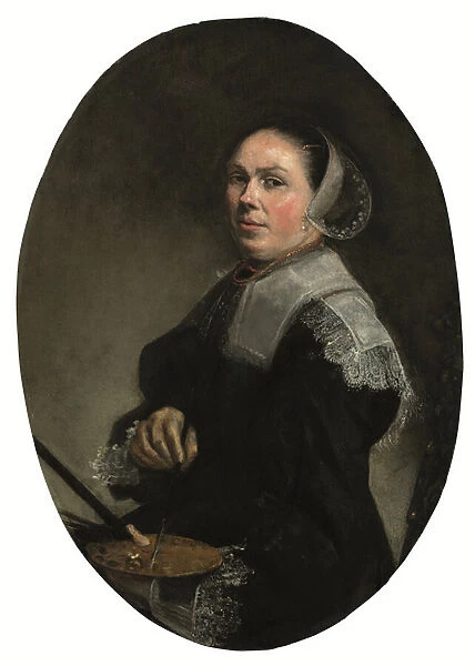 Portrait of the artist (oil on panel)