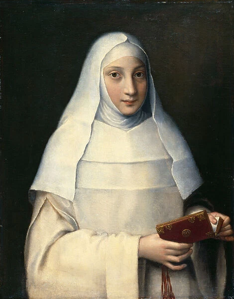 Portrait of the artists sister in the garb of a nun, 1551 (oil on canvas)