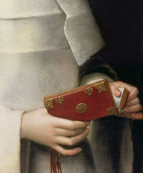 Portrait of the artists sister in the garb of a nun (oil on canvas) (detail of 79749