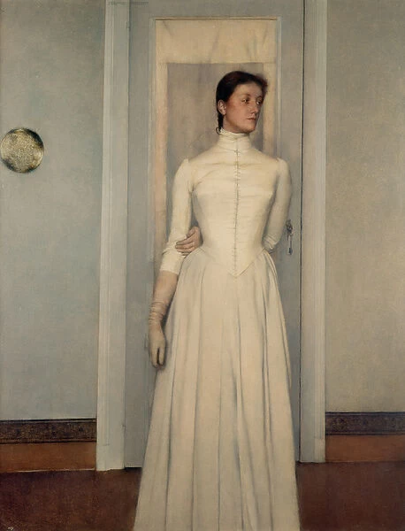 Portrait of the artists sister, Marguerite Khnopff