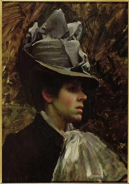 Portrait of the Artists Wife (oil on canvas)