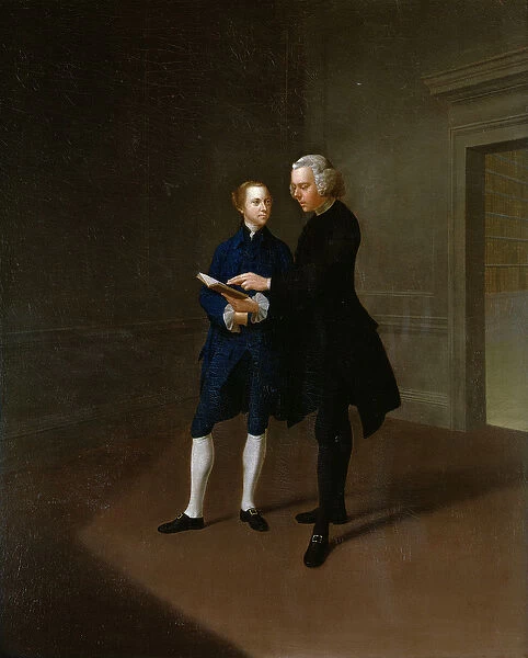 Portrait of Assheton Curzon, late Viscount Curzon, with tutor Dr Mather