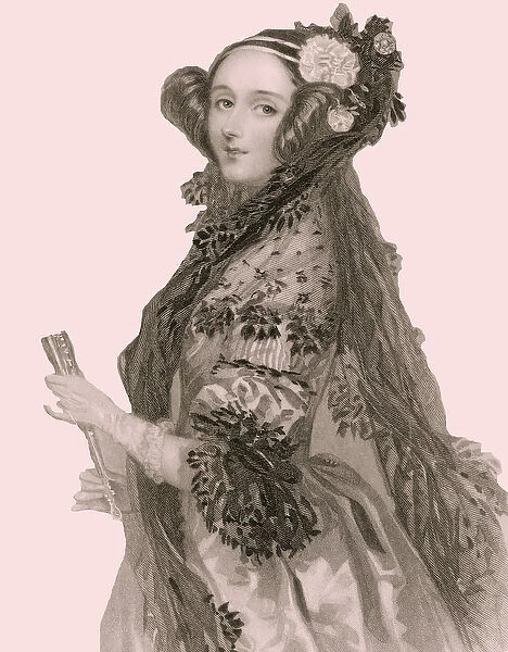 Portrait of Augusta Ada King (1815 - 1852), Countess of Lovelace (engraving)