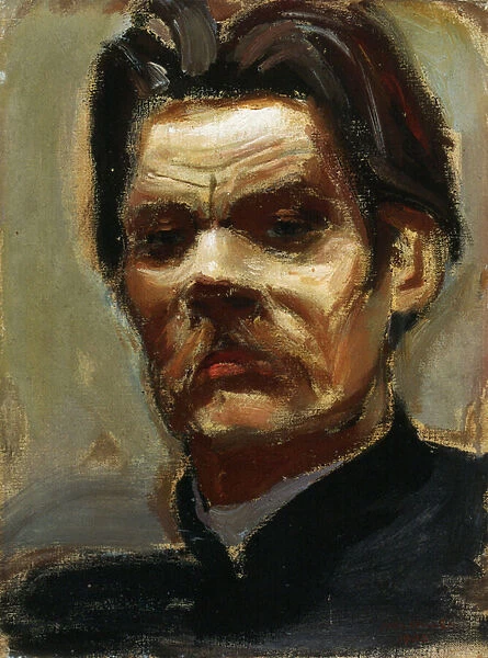 Portrait of the author Maxim Gorky (1868-1939) (Maxime Gorki) - Gallen-Kallela