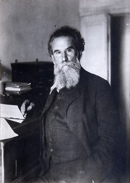 Portrait of the author Vladimir Korolenko (b  /  w photo)
