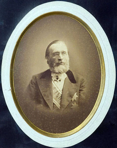 Portrait of the Author Vladimir Rodislavsky (1828-1885). Albumin Photo, 1870s. The State Central A. Bakhrushin Theatre Museum, Moscow