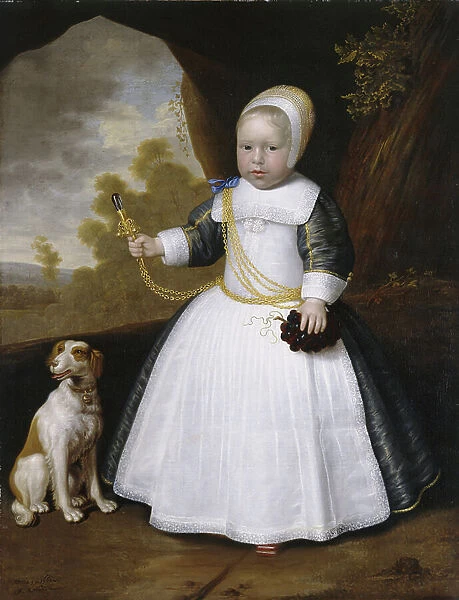 Portrait of a Boy with a Dog, 1660 (oil on canvas)