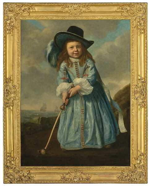 Portrait of a boy playing golf by the shore, c. 1658-59 (oil on canvas)
