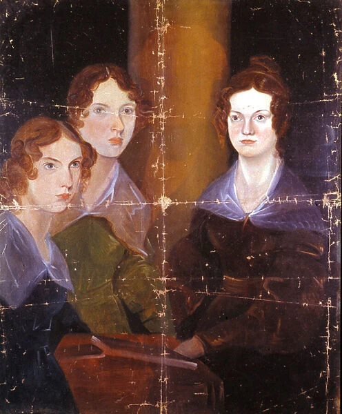 Portrait of the three Bronte sisters: Charlotte Bronte (1816-1855)